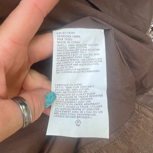 Y2K Timberland Suede Leather Cowboy Chore Coat Chocolate Brown Coat Jacket XL - Picture 8 of 10